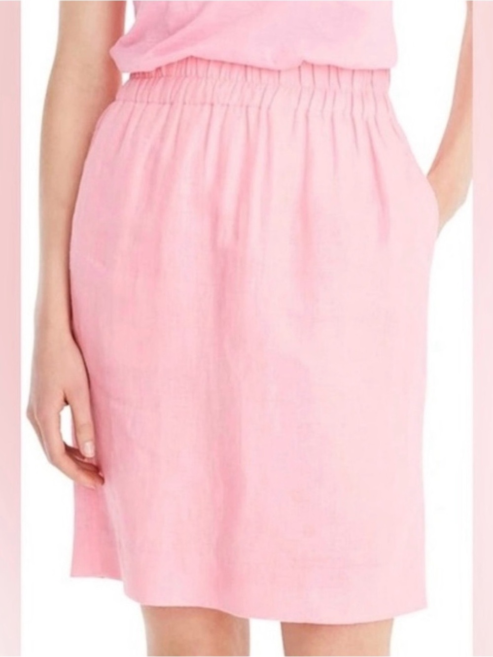 J. Crew Women’s Elastic Waist Skirt // Pink Size // 3X